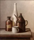 Antonio Nunziante, Il silenzio delle cose, 2009, Egg tempera and oil on board