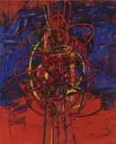 Roberto Crippa, Spirale, 1957, Oil on panel