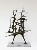 Carmelo Cappello, Restituiteci alla dignità del lavoro, 1959, Bronze sculpture with marble base