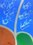Giulio Turcato, Composizione con mani, 1975, Oil and mixed media on canvas
