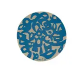 Carla Accardi, Tondo turchese, 1987, Vinyl on canvas