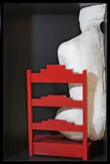 George Segal, Girl on a chair, 1970, Plaster and painted wood