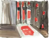 Günther Förg, Untitled, 2004, Watercolor on paper