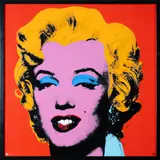 Rosenthal Objekt, Wandbild Marilyn Rot by Andy Warhol, 2010, Polychrome print on porcelain in wooden frame, offered May 2025