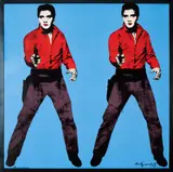 Rosenthal Wand-Object, Elvis Stehend Blau by Andy Warhol, Polychrome print on porcelain in wooden frame, offered May 2025