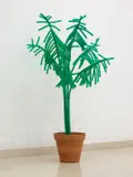 Corrado Bonomi, Senza titolo, Sculpture in iron and rubber tube in terracotta pot