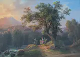 Salvatore Fergola, Landscape near a pond
