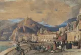 Amalfi by Giacinto Gigante, tempera on paper, offered May 2025