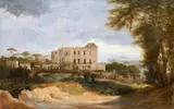 Giovanni Carlo Bevilacqua, Neapolitan villa, Oil on canvas