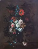 Jean Pierre Brueghel, Vaso con fiori, Oil on canvas