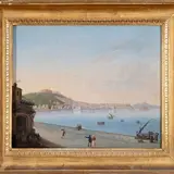 Saverio della Gatta, Veduta di Napoli dallo scoglio di Frisio, oil on canvas