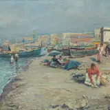 Attilio Pratella, La Marinella a San Giovanni a Teduccio, oil on panel