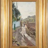 Attilio Pratella, Sentiero montano, oil on panel