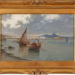 Golfo di Napoli by Giuseppe Carelli, oil on canvas, offered May 2023