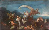 Nicola Vaccaro, Achille affidato al centauro Chirone, oil on canvas