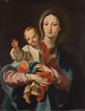 Domenico Mondo, Madonna con bambino, oil on canvas