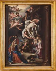 Deposizione di Cristo dalla Croce by Luca Giordano, oil on canvas, offered Jun 2022