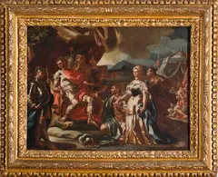 La Clemenza di Dario by Jacopo Cestaro, oil on canvas, offered Jun 2022