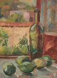 Raffaello Causa, Natura morta davanti alla finestra, 1943, oil on panel