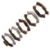 Paola Gandolfi, "Bracciamano bracelet", in silver and bronze