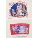 Sebastiano Carta, "For Dino Campana", 1966, two mixed techniques on paper