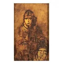 Mirko Basaldella, "David with the head of Goliath", 1965, mixed media on paper