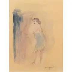 Mario Mafai, "Lady in the blue dress", 1958