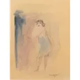 Mario Mafai, "Lady in the blue dress", 1958