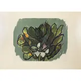 Ennio Morlotti, "Still life", color lithograph