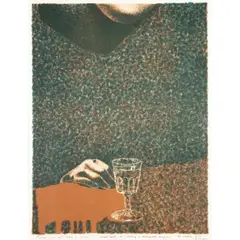 Franco Sarnari, "Fragment and Glass", 1983, color lithograph