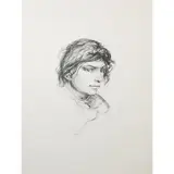 Pietro Annigoni, "Portrait", 1964, lithography