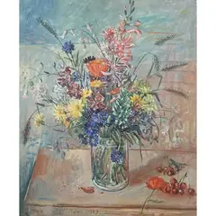 Emanuele Rambaldi, "Still life", 1932, oil on cardboard