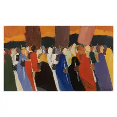 "Processione" by Saverio Terruso, 1972, oil on masonite, offered Jun 2026