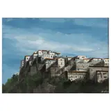 Enotrio Pugliese, "Calabrian landscape", oil on panel