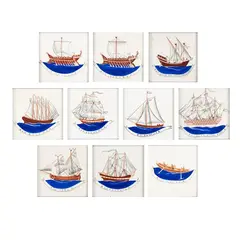 Prod. Richard Ginori by Gio Ponti, ten polychrome ceramic plaques, offered Jun 2026