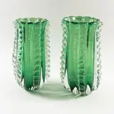Prod. Barovier&Toso by Ercole Barovier, Pair of colored glass vases, offered Jun 2026