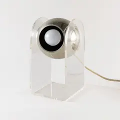 Prod. Arteluce by Gino Sarfatti, 1968, 540/P mod. table lamp in perspex and chromed metal, offered Jun 2026