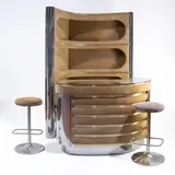Willy Rizzo, Italian production, bar cabinet in chromed metal