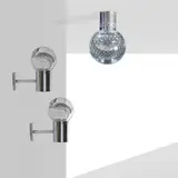 Prod. Archimede Seguso by Gino Sarfatti, set of lamps in silver metal and transparent glass with bubbles, offered Jun 2026