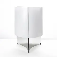 Massimo Vignelli, Prod. Arteluce, 1965, 526/P mod. table lamp in chromed metal and perspex