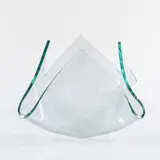 Prod. Fontana Arte by Pietro Chiesa, 1980, Cartoccio Q mod. centerpiece in transparent glass, offered Jun 2026