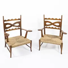 Paolo Buffa, Italian production, Pair of armchairs in wood