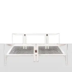 Afra & Tobia Scarpa, Prod. Gavina, 1961, Vanessa mod. double bed in painted metal