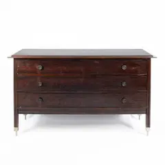 Prod. Sormani by Carlo de Carli, 1963, D1554 mod. chest of drawers in wood and brass, offered Jun 2026