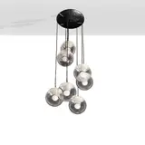 Prod. Arteluce by Gino Sarfatti, 2095/7 mod. suspension lamp in transparent glass, offered Jun 2026