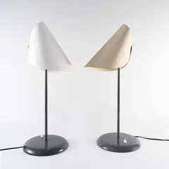 Prod. Sirrah by Man Ray, 1972, pair of La lune sous le chapeau mod. table lamps in painted metal, offered Jun 2026