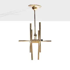 Oscar Torlasco, Italian production, brass suspension lamp