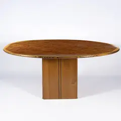 Prod. Maxalto by Afra & Tobia Scarpa, 1975, Artona series table in wood and brass, offered Jun 2026