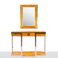 Willy Rizzo, Prod. Sabot, console with mirror in wood