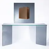 Giuseppe Raimondi, Prod. Cristal Art, Consolo mod. console with mirror in colored mirrored glass